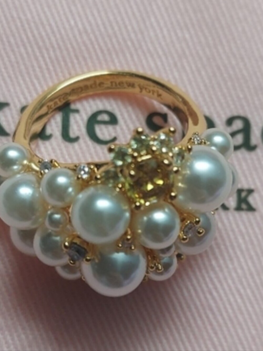 Kate Spade Rain Or Shine Statement Ring Size 8 New - Picture 7 of 8